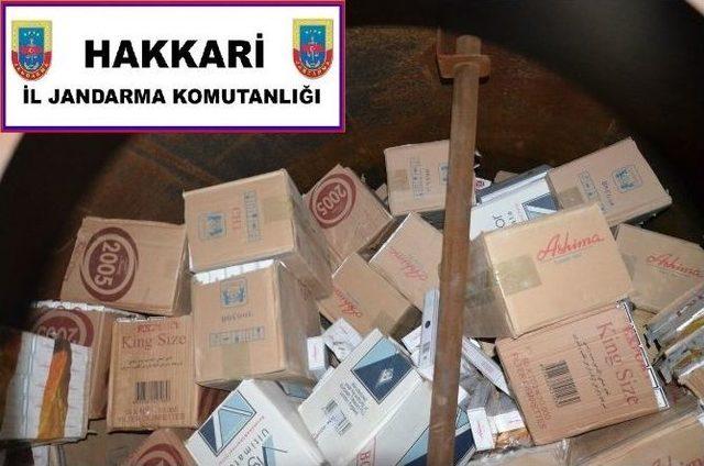 Hakkari’de 144 Bin Paket Kaçak Sigara Ele Geçirildi