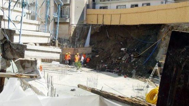 Tekirdağ’da İnşaat Alanında Meydana Gelen Göçük Nedeniyle Güvenlik Önlemi Alındı