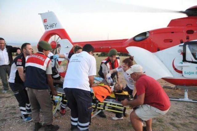 Yamaç Paraşütüyle Düştü, Ambulans Helikopterle Hastaneye Kaldırıldı