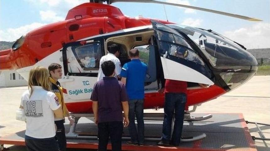 Hava Ambulansı 10 G&uuml;nl&uuml;k Bebek İ&ccedil;in Havalandı