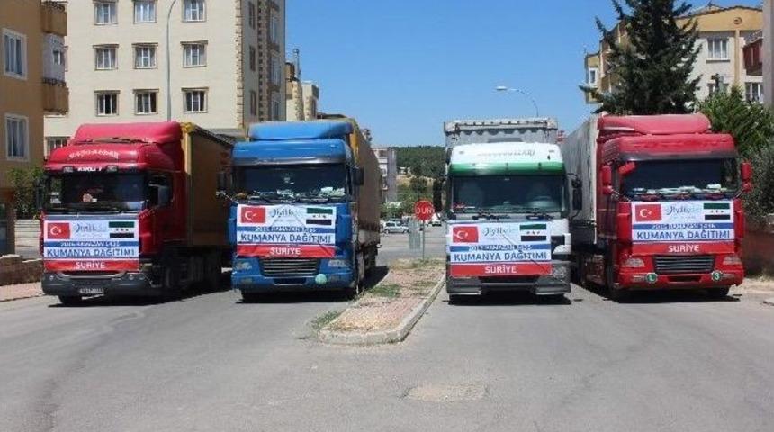 İyilik-der Suriye&rsquo;ye 7 Tır Yardım Malzemesi G&ouml;nderdi