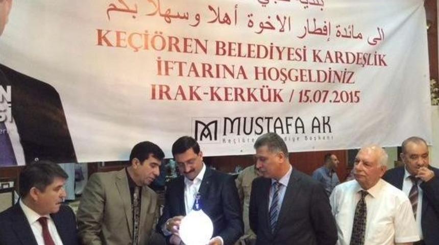 Ke&ccedil;i&ouml;ren Belediyesi Kerk&uuml;k&rsquo;te Kardeşlik İftarı D&uuml;zenledi