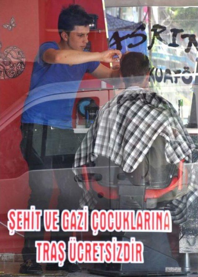 Şehit Ve Gazi Çocuklarına Ücretsiz Tıraş