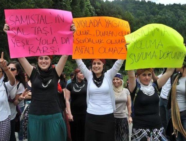 Yeşil Yol, Hemşin'de Protesto Edildi