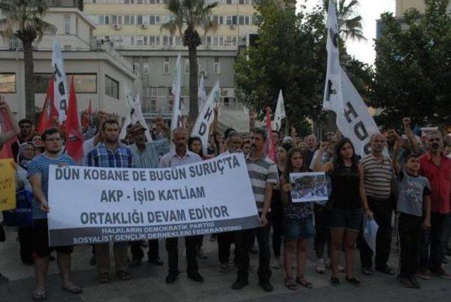 Suruç'taki Bombalı Saldırı Denizli'de Protesto Edildi