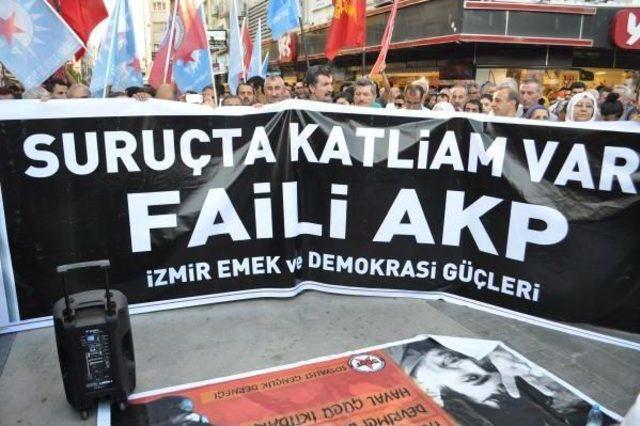 Suruç'taki Terör Katliamı İzmir'de Protesto Edildi