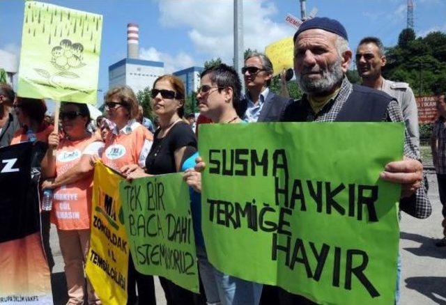 Çatalağzı'nda Termik Santral Protestosu