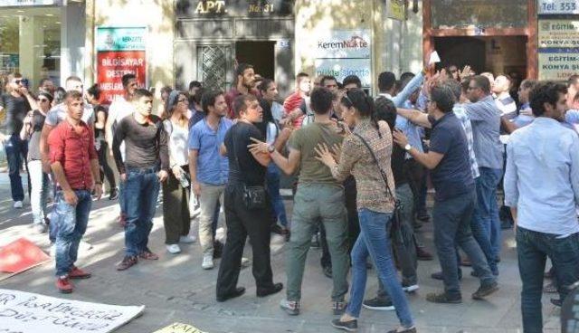 Konya'da Suruç Gerginliğini, Polis Otobüsle Önledi