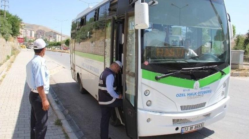 Bitlis&rsquo;te Şehir İ&ccedil;i Ulaşım Ara&ccedil;larına Denetim