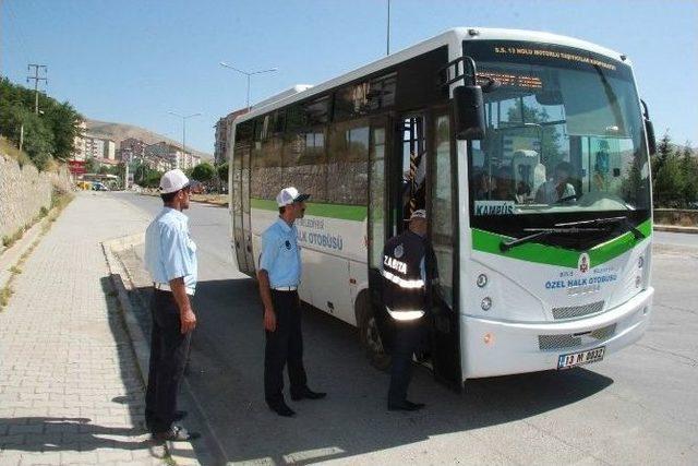 Bitlis’te Şehir İçi Ulaşım Araçlarına Denetim