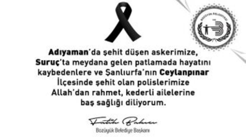 Başkan Bakıcı&rsquo;dan Taziye Mesajı