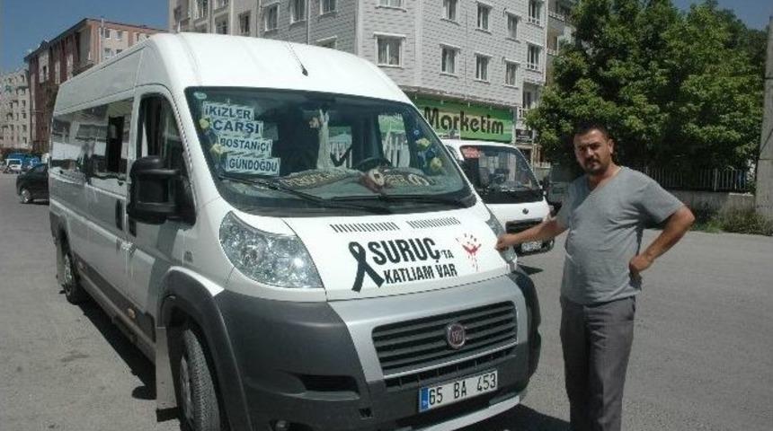 Minib&uuml;s&ccedil;&uuml;lerden Suru&ccedil; Katliamına Tepki