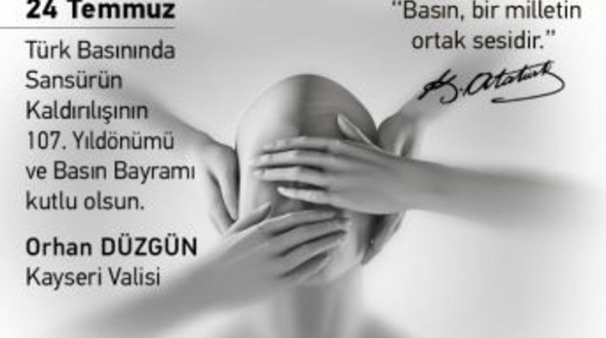 Kayseri Valisi Orhan D&uuml;zg&uuml;n: