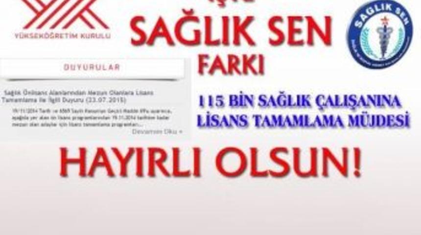 115 Bin Sağlık &Ccedil;alışanına Lisans Tamamlama M&uuml;jdesi