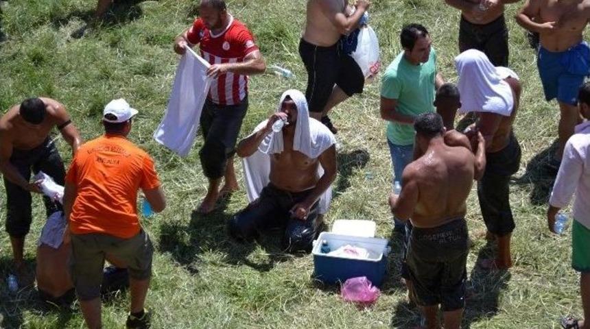 Pehlivanlar Sıcak Havayla Da M&uuml;cadele Edecek