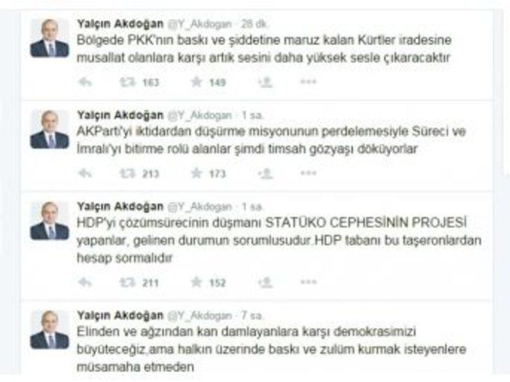 Akdoğan: "şimdi Timsah Gözyaşı Döküyorlar"