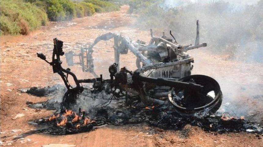 Didim&rsquo;deki Motosiklet Yangını Korkuttu