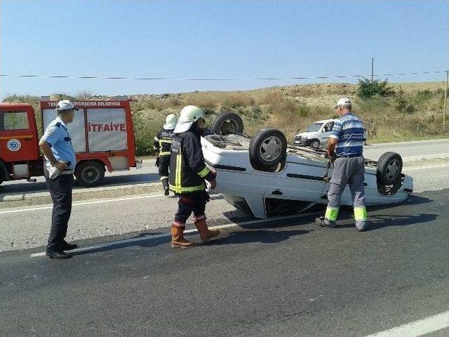 Tekirdağ’da Otomobil Takla Attı: 4 Yaralı