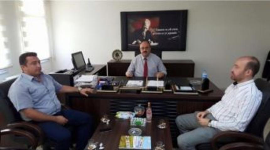 Başkan Bakıcı&rsquo;dan G&ouml;&ccedil; İdaresi M&uuml;d&uuml;r&uuml; H&uuml;seyin San&rsquo;a Ziyaret