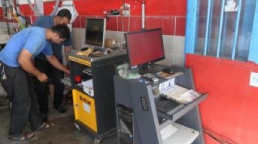 Egzoz Emisyon &Ouml;l&ccedil;&uuml;m İstasyonları Denetlendi