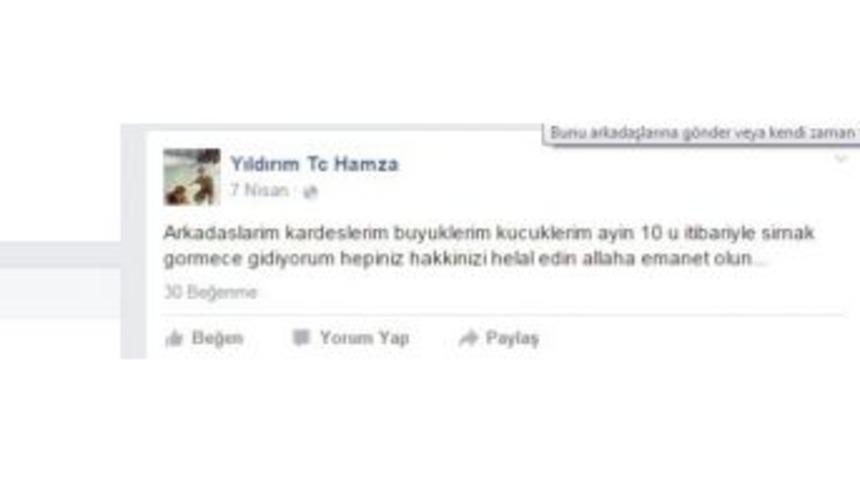 Şehit Onbaşı Yıldırım, Sosyal Paylaşım Hesabından Helallik İstemiş