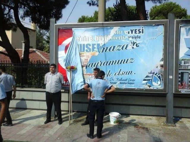 Manisa’da Billboard Polemiği Bayrak Krizine Döndü