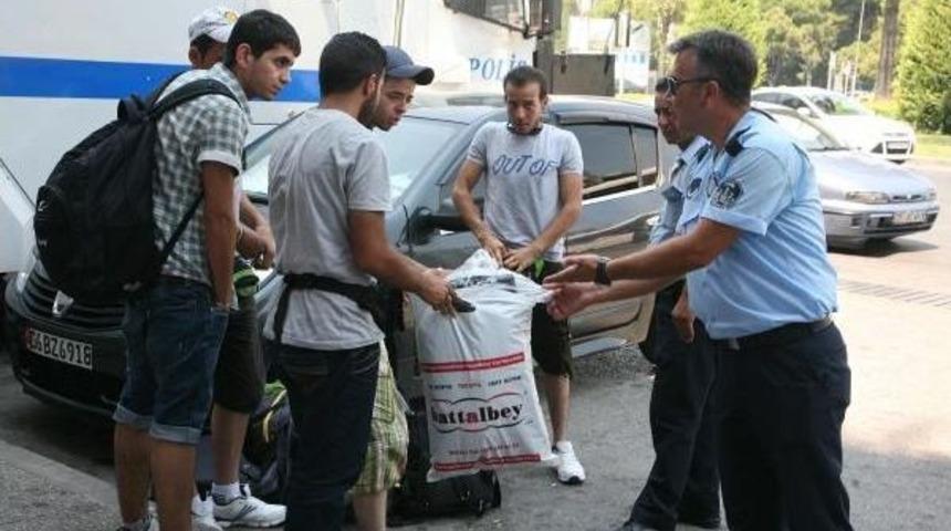 Police Collect Substandard Life Vests From Syrian Migrants