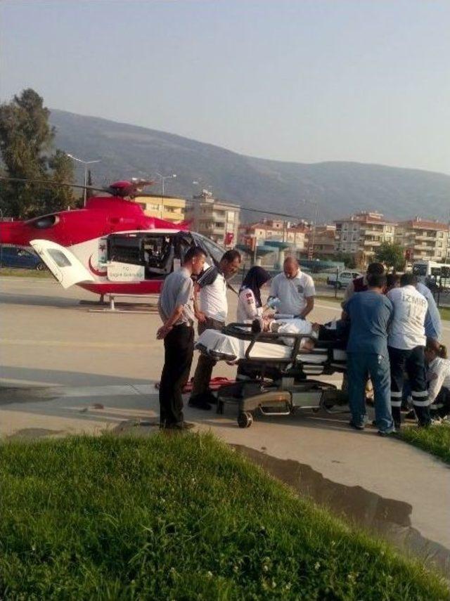 Ambulans Helikopter Parçalanan Ayağı Kurtarmak İçin Havalandı