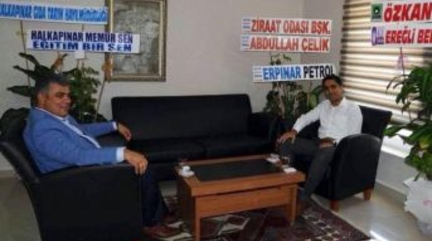 Başkan &Ouml;zg&uuml;ven&rsquo;den Kaymakam &Ccedil;etinbaş&rsquo;a Ziyaret