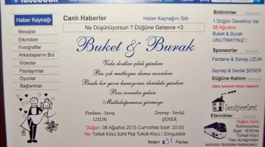 Facebook&rsquo;tan D&uuml;ğ&uuml;n Davetiyesi