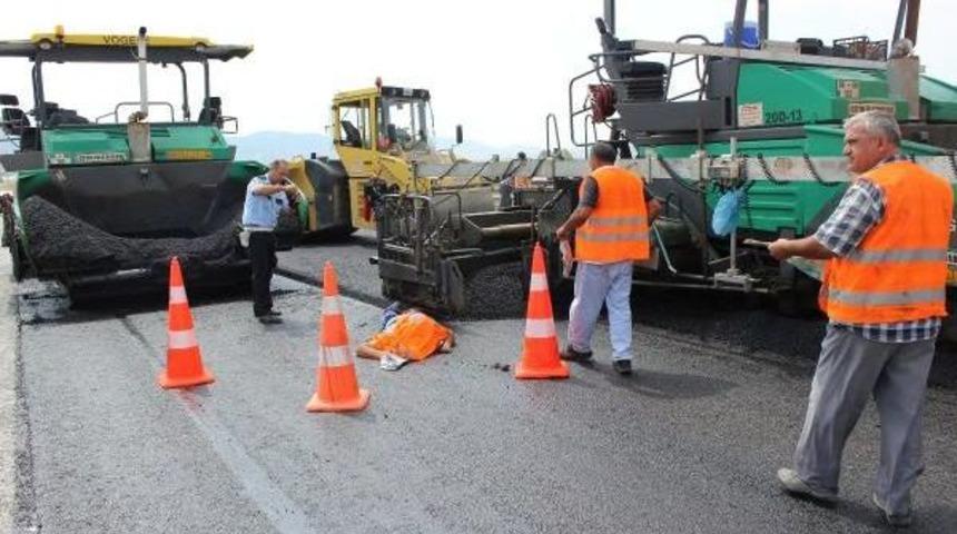 Asfalt Çalışması Sırasında Kamyon Altında Kalan Işçi Öldü