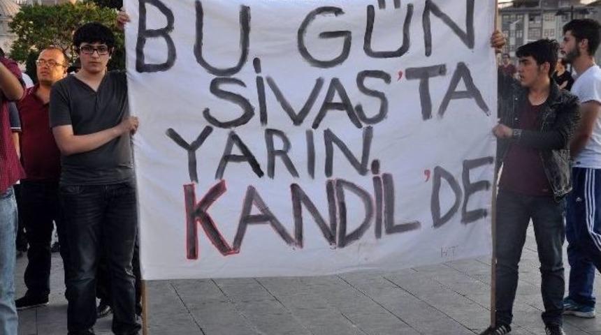 Sivas&rsquo;ta Alperen Ocakları Ter&ouml;re Tepki G&ouml;sterdi