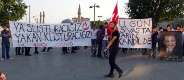 Sivas'ta Alperen Ocakları'ndan Terör Protestosu