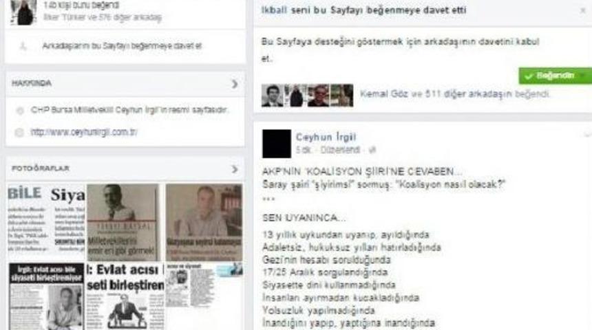 Chp&rsquo;Li İrgil, Uğur Işılak&rsquo;In Koalisyon Şiirine Şiirle Yanıt Verdi: Sen Uyanınca
