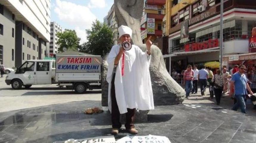 'yeşil Sermaye &Ouml;ld&uuml;' Dedi, Kefen Giyip Cenaze Namazı Kıldı