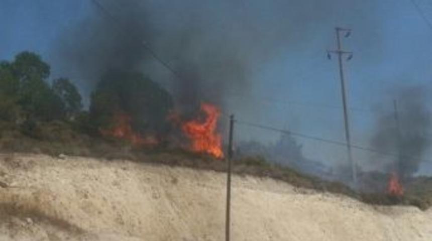 &Ccedil;eşme&rsquo;de Tatil Villalarının Bulunduğu Alanda Korkutan Yangın