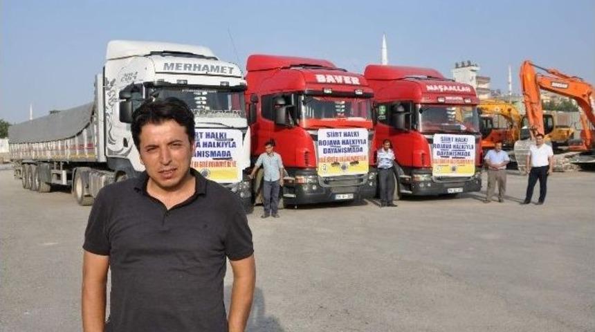 Siirt&rsquo;ten Rojava&rsquo;ya 5 Tır Yardım