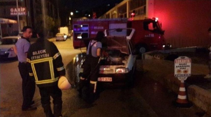 Lpg’li Otomobil Gazdan Benzine Geçerken Alev Aldı