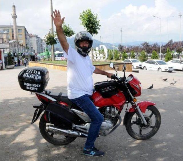 Hayvan Hakları Için Motosikletle Mersin’Den Bakü’Ye