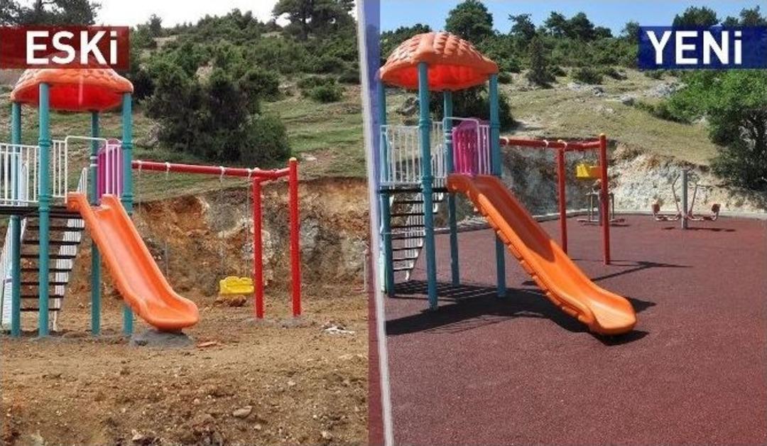 Parklar Tartan Zeminle Daha G&uuml;venli Ve G&uuml;zel