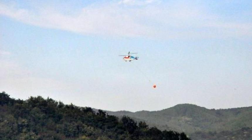 &Ccedil;&ouml;pl&uuml;k Yangınına Helikopterli M&uuml;dahale