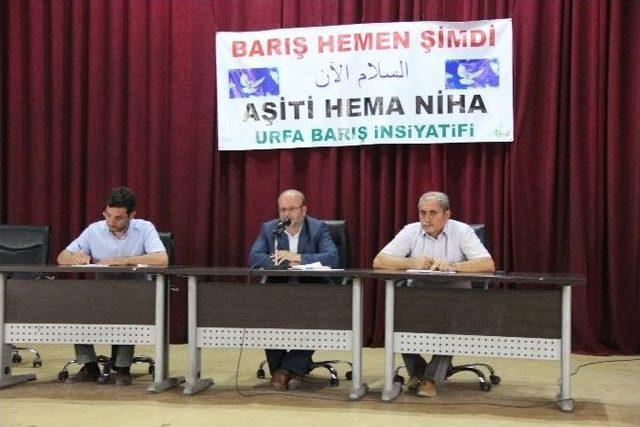 Şanlıurfa&rsquo;daki Stk&rsquo;lar Barış Adına Bir Araya Geldi 2