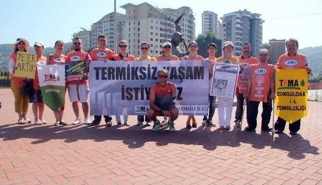 Tek Koluyla ’termik Santrale Hayır’ Demek İçin Koştu