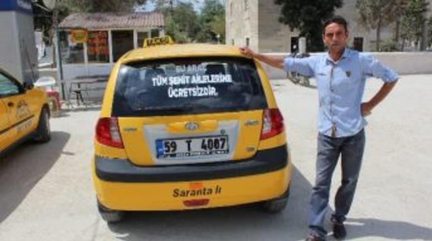 Şehit Ailelerine Taksi Bedava