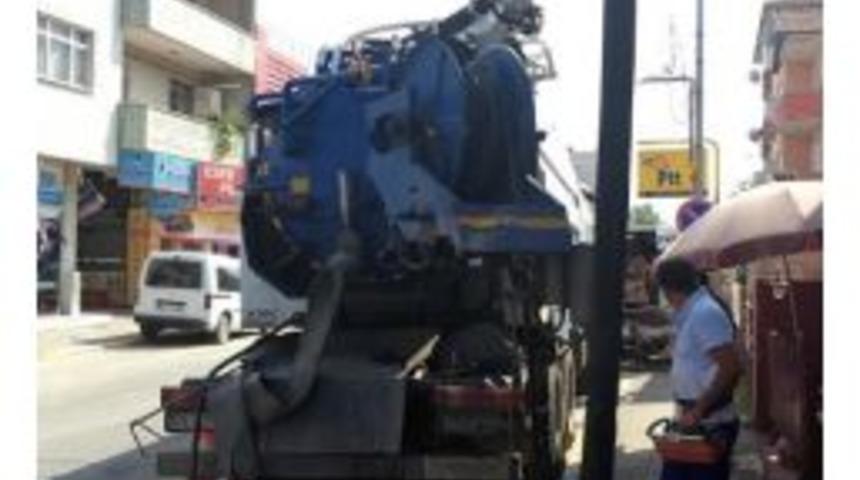 Saski Kanalizasyon Hattında Temizlik &Ccedil;alışması Başladı