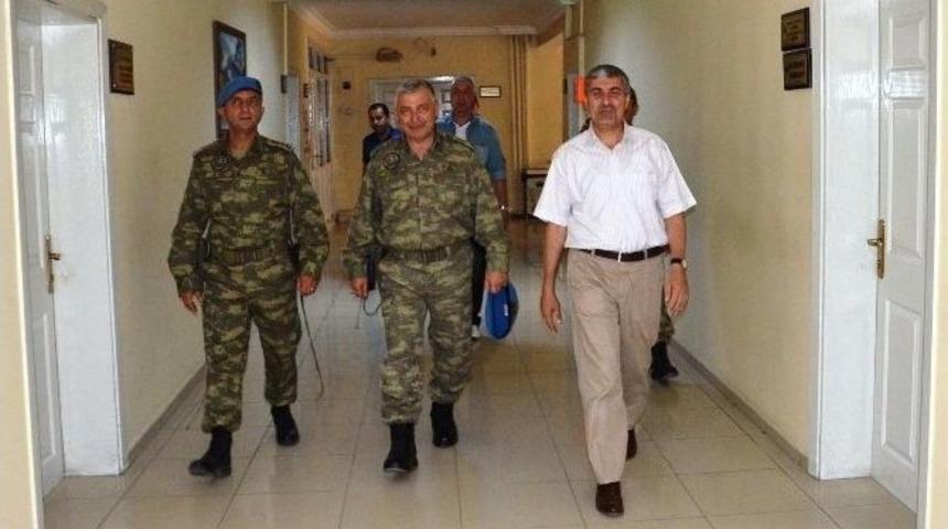 Komutanlardan Kaymakam Erkan Ve Başkan Aksoy&rsquo;a Ziyaret