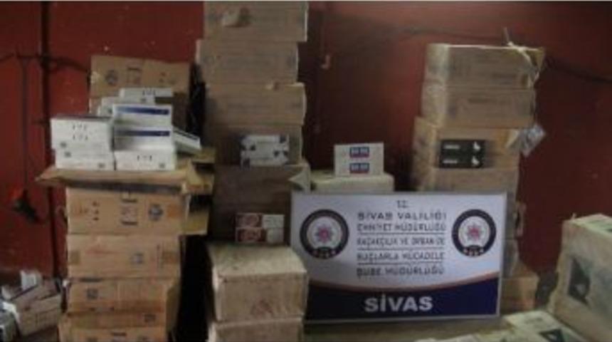 Sivas&rsquo;ta 16 Bin Paket Ka&ccedil;ak Sigara Ele Ge&ccedil;irildi