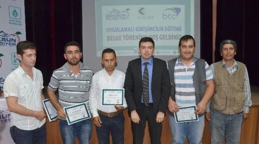 G&ouml;ksun&rsquo;da Girişimciler Belgelerini Aldı