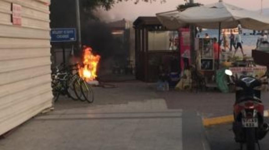 Sinop&rsquo;ta Elektrik Panosu Alev Aldı