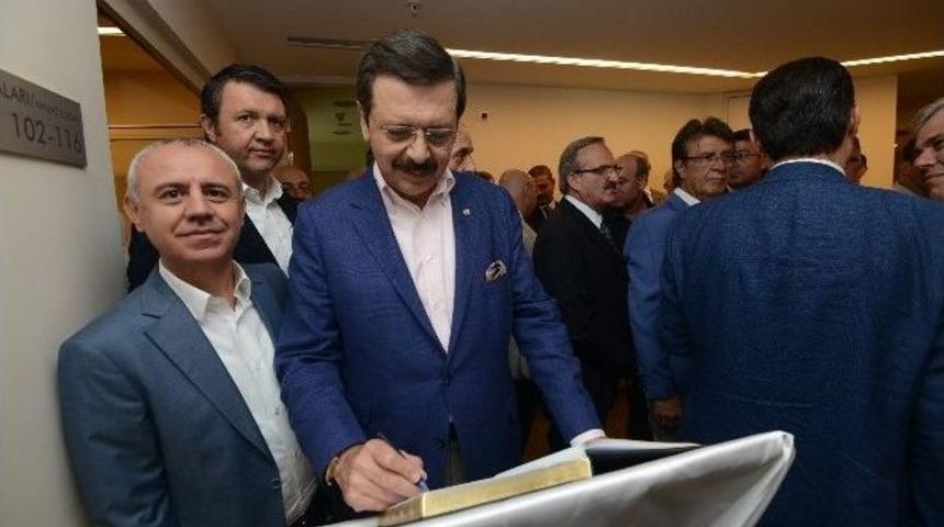 Bakan &Ccedil;elik Ve Tobb Başkanı Hisarcıklıoğlu&rsquo;ndan Burkay&rsquo;a Ziyaret